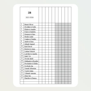 Čárkovací rubrika - Upravitelný formulář